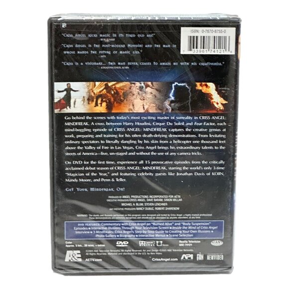 Criss Angel Mindfreak DVD Season One and Halloween Magic Lot 2 DVD Sealed New - Picture 3 of 4